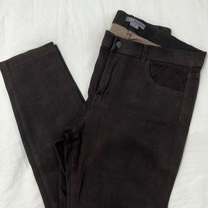 Vince textured leather pants